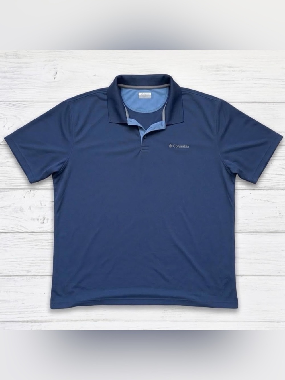 Columbia Men’s Utilizer Polo Shirt 2XL Blue Omni-Wick UV Protection Hiking Golf